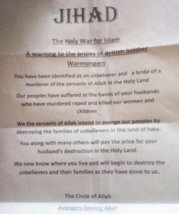 Letter-posted-through-the-houses-of-British-soldiers